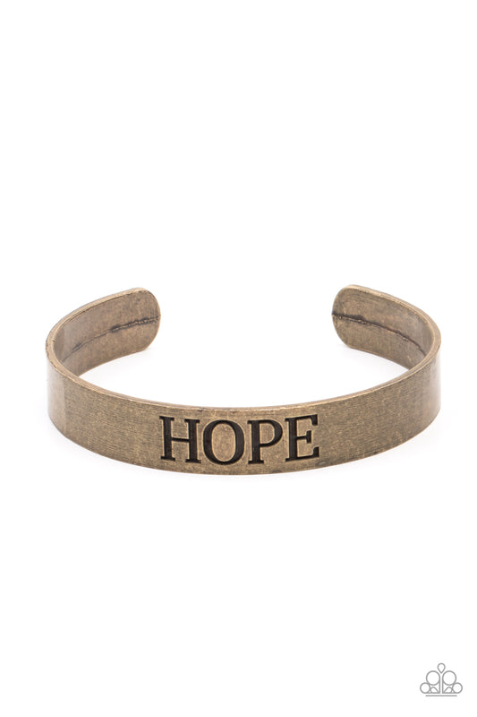 Hope Makes The World Go Round - Brass - Paparazzi Bracelet