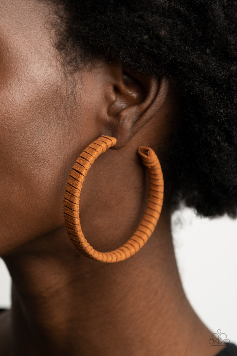 Suede Parade - Brown - Paparazzi Earrings