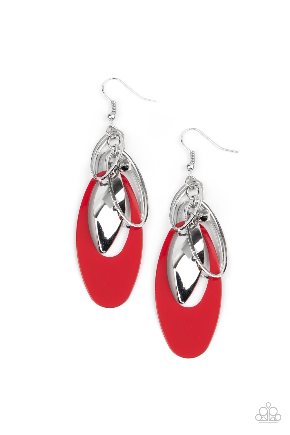 Ambitious Allure - Red - Paparazzi Earrings