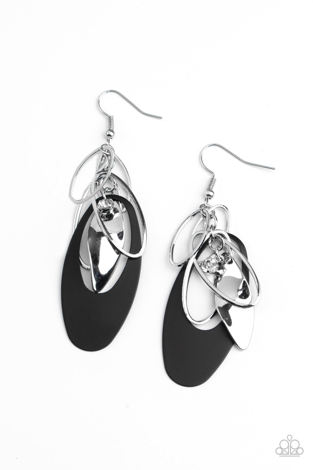 Ambitious Allure - Black - Paparazzi Earrings