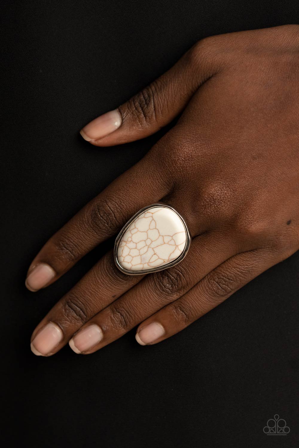 Marble Mecca - White - Paparazzi Rings