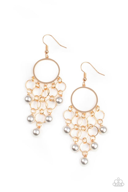 When Life Gives You Pearls - Gold - Paparazzi Earrings