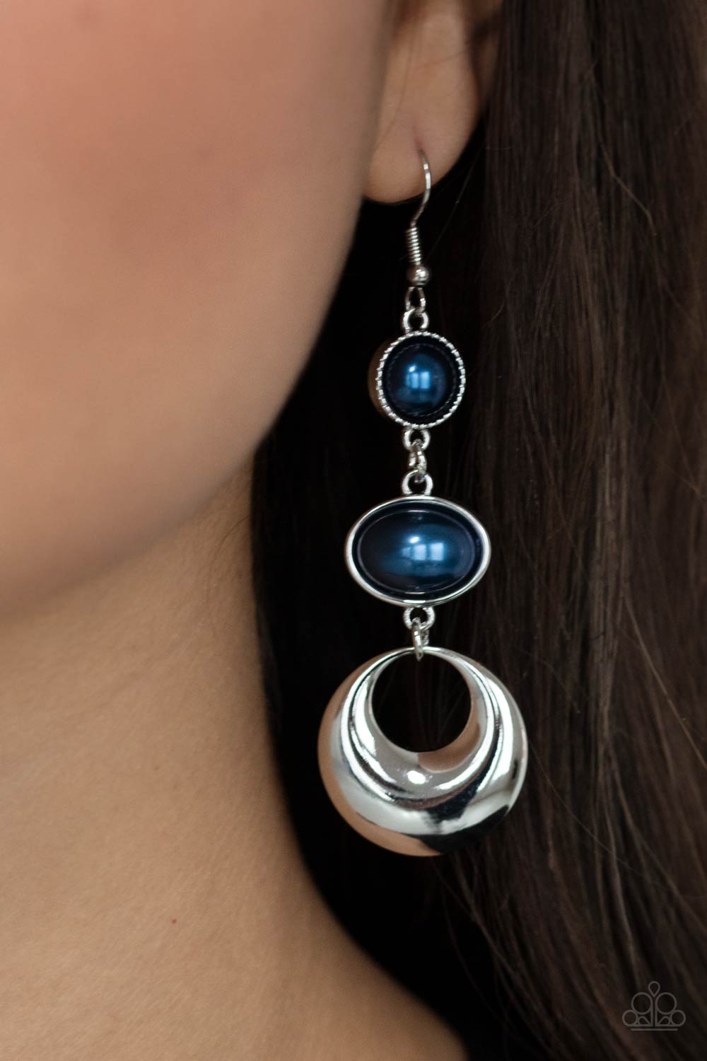 Bubbling To The Surface - Blue - Paparazzi Earrings