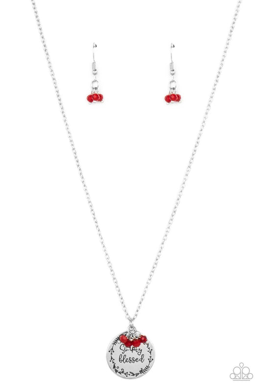 Simple Blessings - Red - Paparazzi Necklace