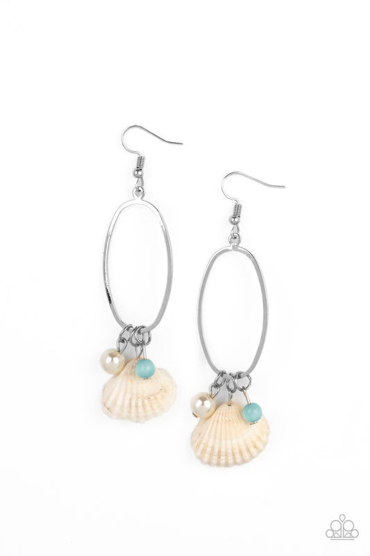 This Too SHELL Pass - Blue - Paparazzi Earrings