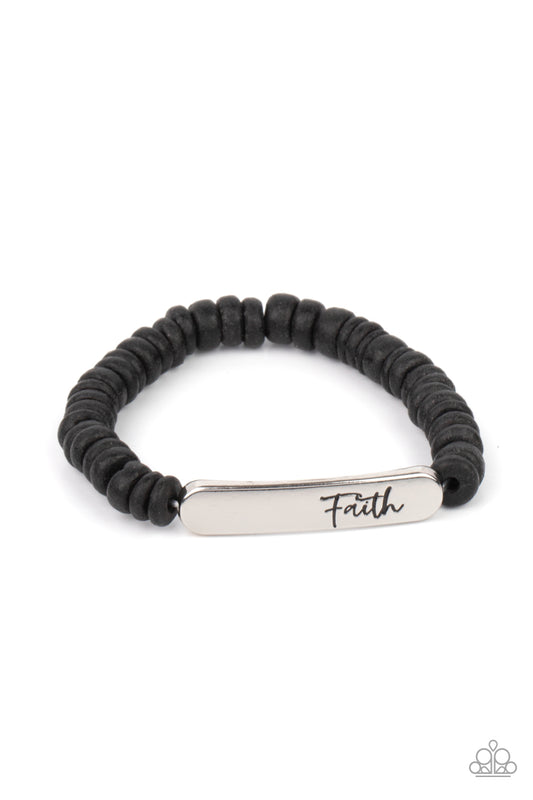 Full Faith - Black - Paparazzi Bracelet