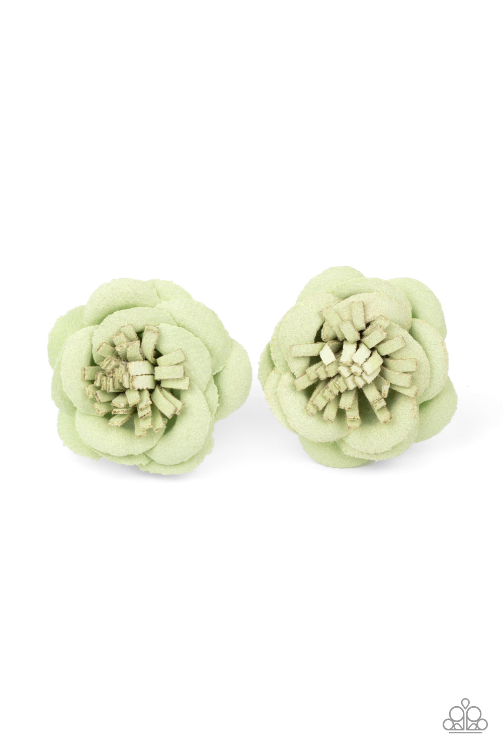 Rosy Posy - Green - Paparazzi Hair Clips