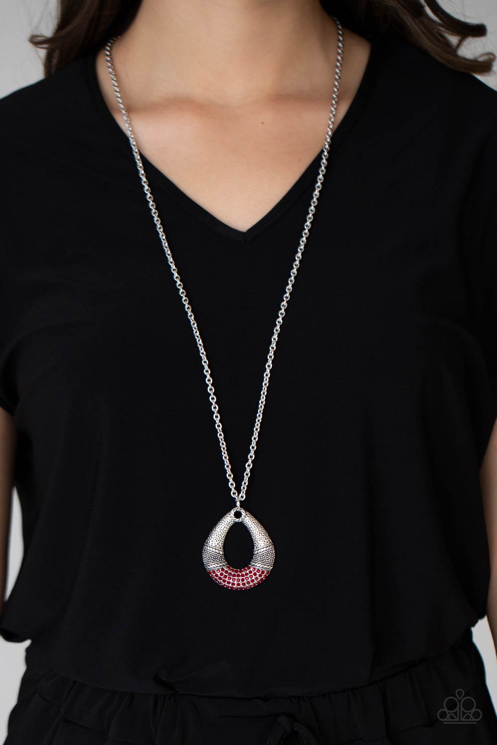 Glitz and Grind - Red - Paparazzi Necklace