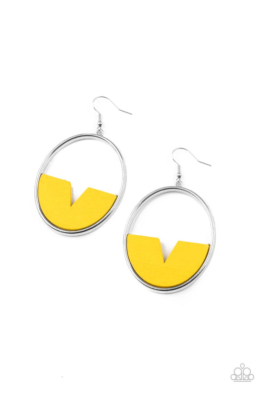 Island Breeze - Yellow - Paparazzi Earrings