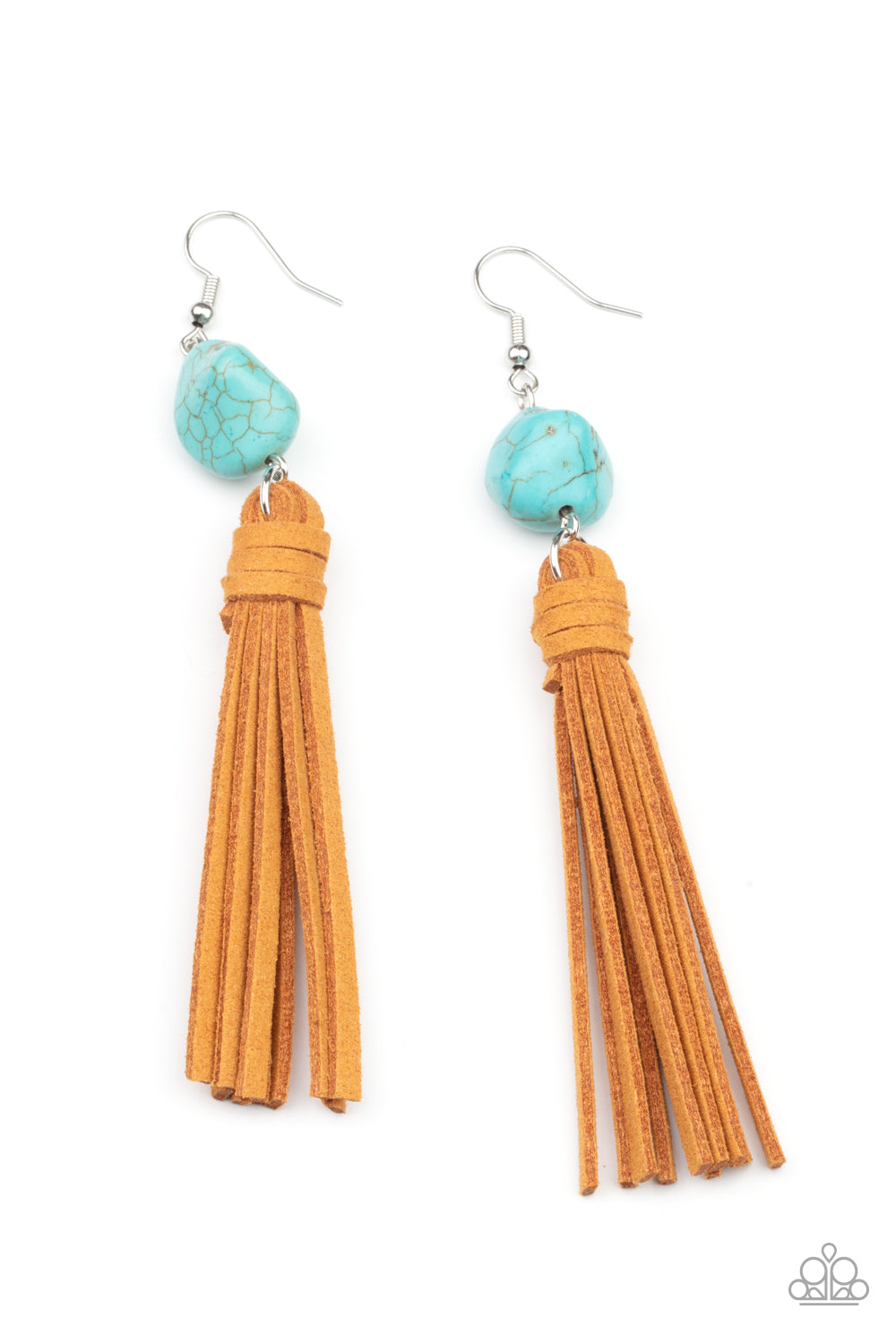 All-Natural Allure - Blue - Paparazzi Earrings