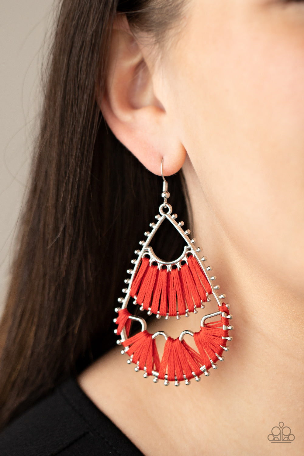 Samba Scene - Red - Paparazzi Earrings