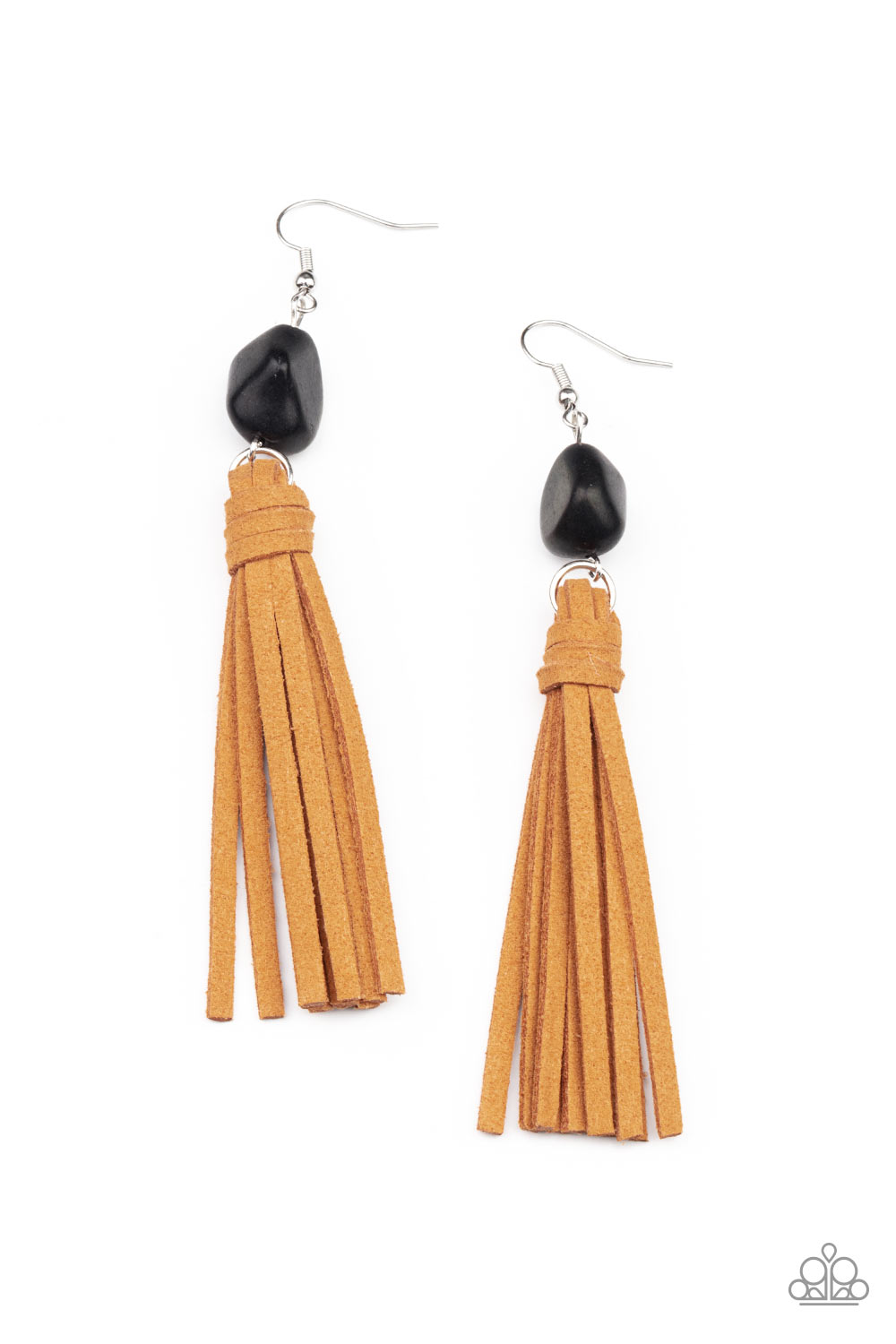 All-Natural Allure - Black - Paparazzi Earrings