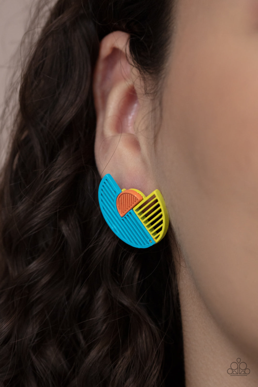 Its Just an Expression - Blue - Paparazzi Earrings