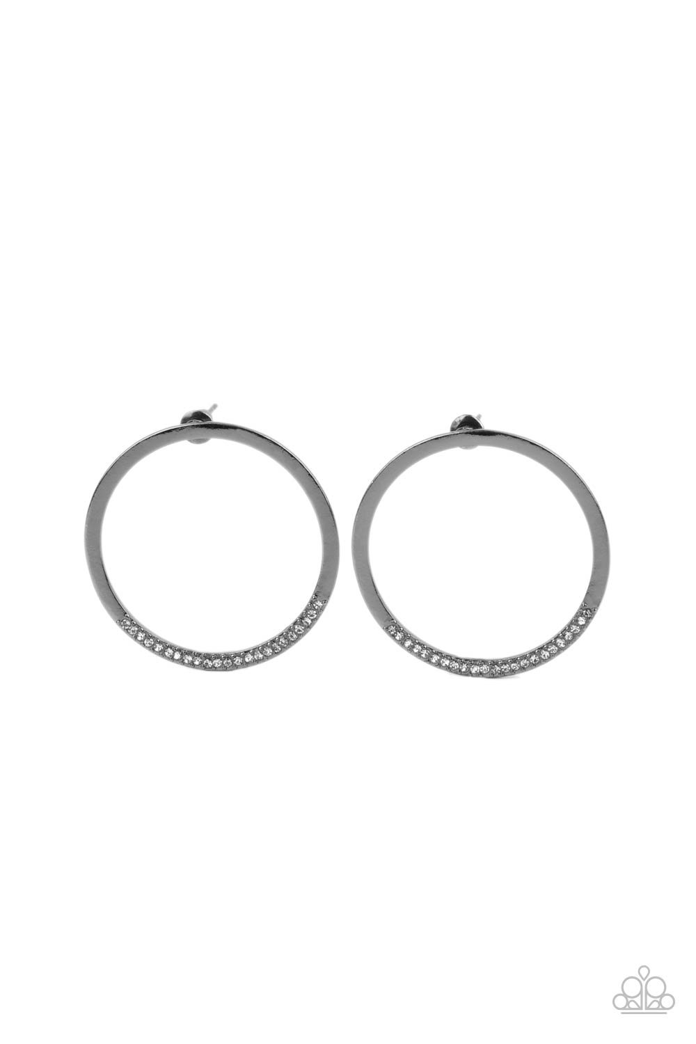 Spot On Opulence - Black - Paparazzi Post Earrings