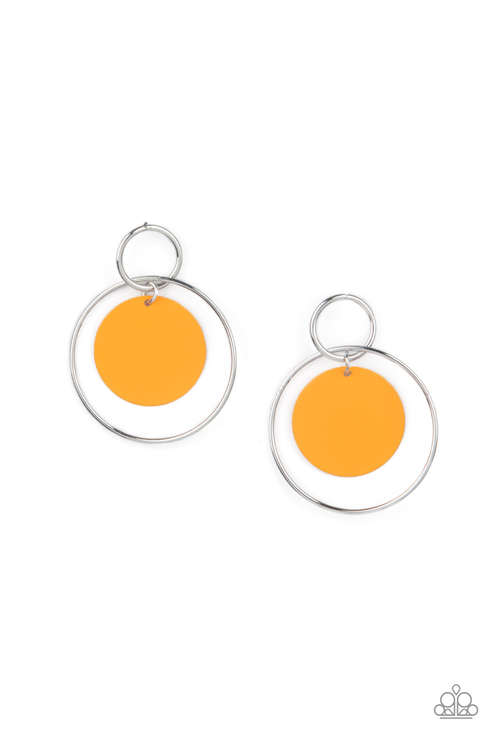 POP, Look, and Listen - Orange - Paparazzi Earrings