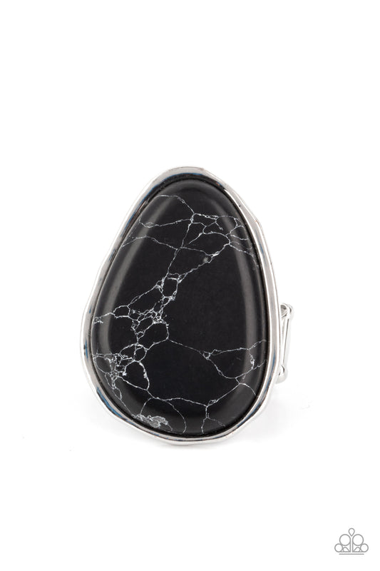 Marble Mecca - Black- Paparazzi  Ring