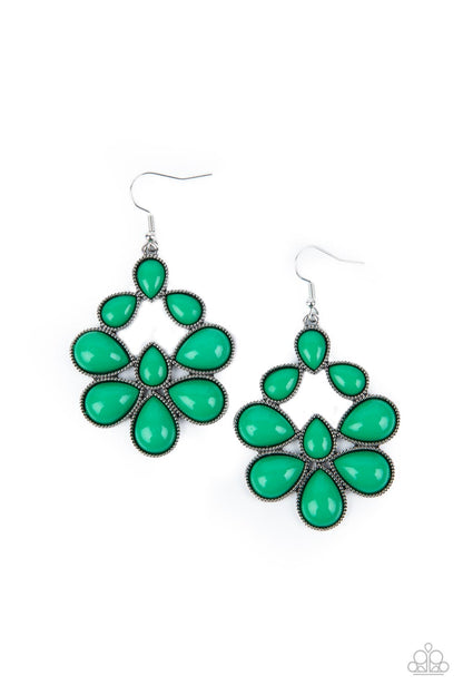 In Crowd Couture - Green - Paparazzi Earrings