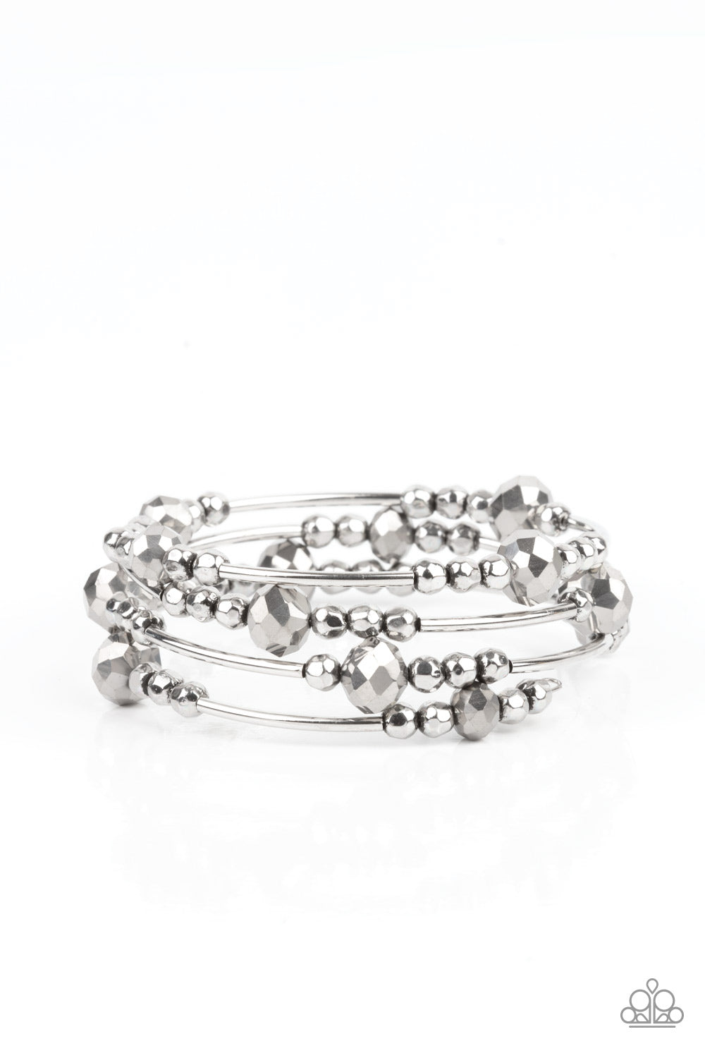 Showy Shimmer - Silver - Paparazzi Bracelet