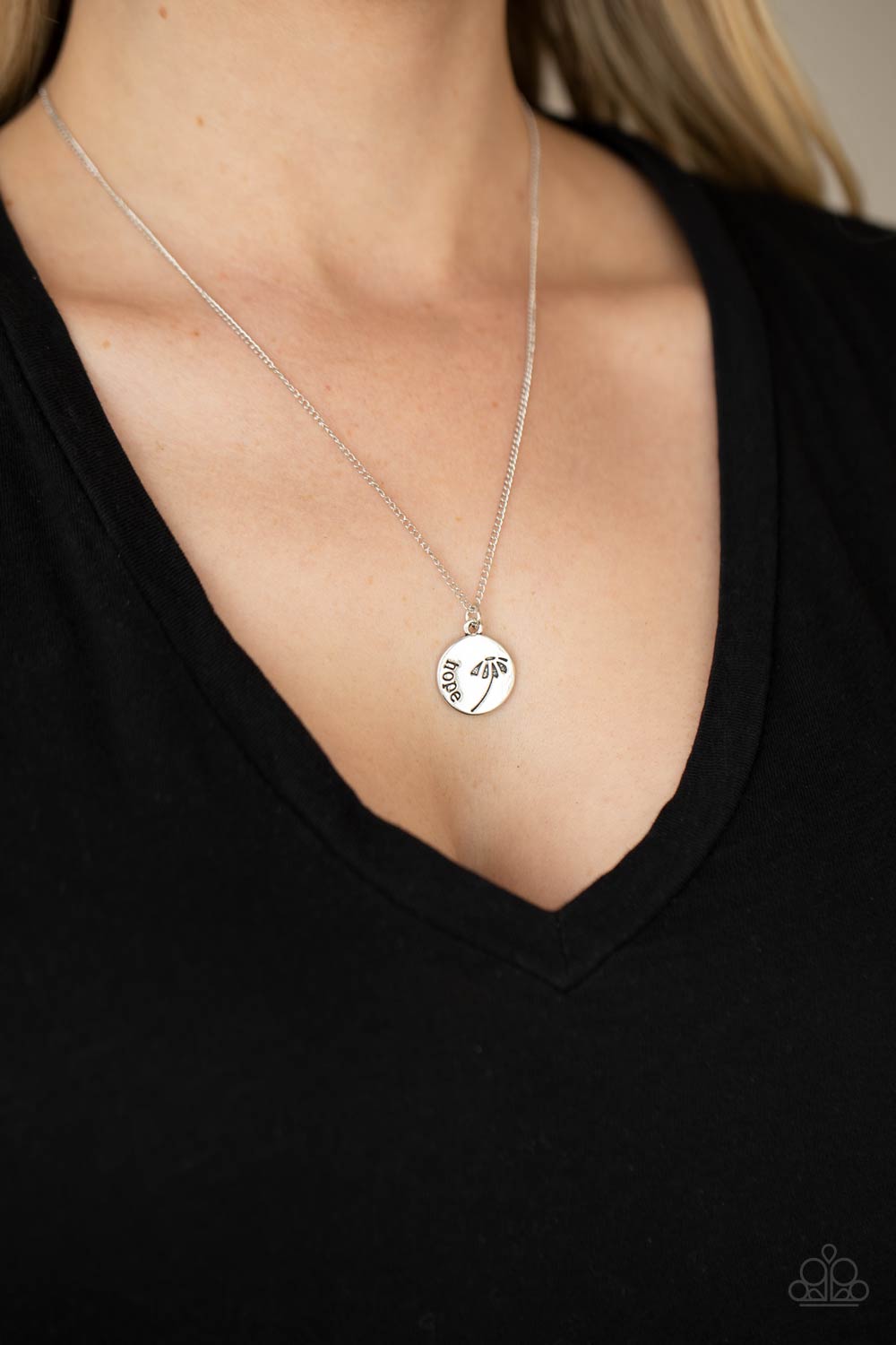 Hold On To Hope - Silver - Paparazzi Necklace