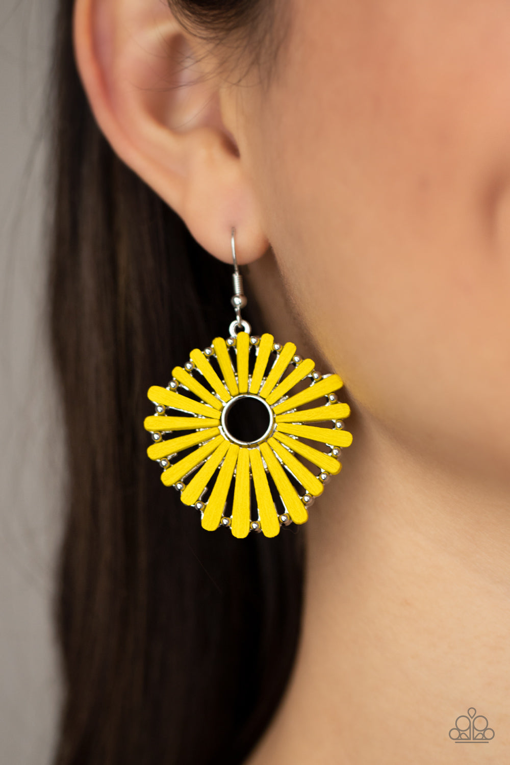 SPOKE Too Soon - Yellow - Paparazzi Earrings