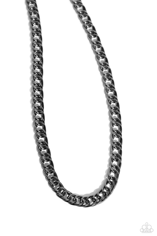 Ground Game - Black - Paparazzi Necklace