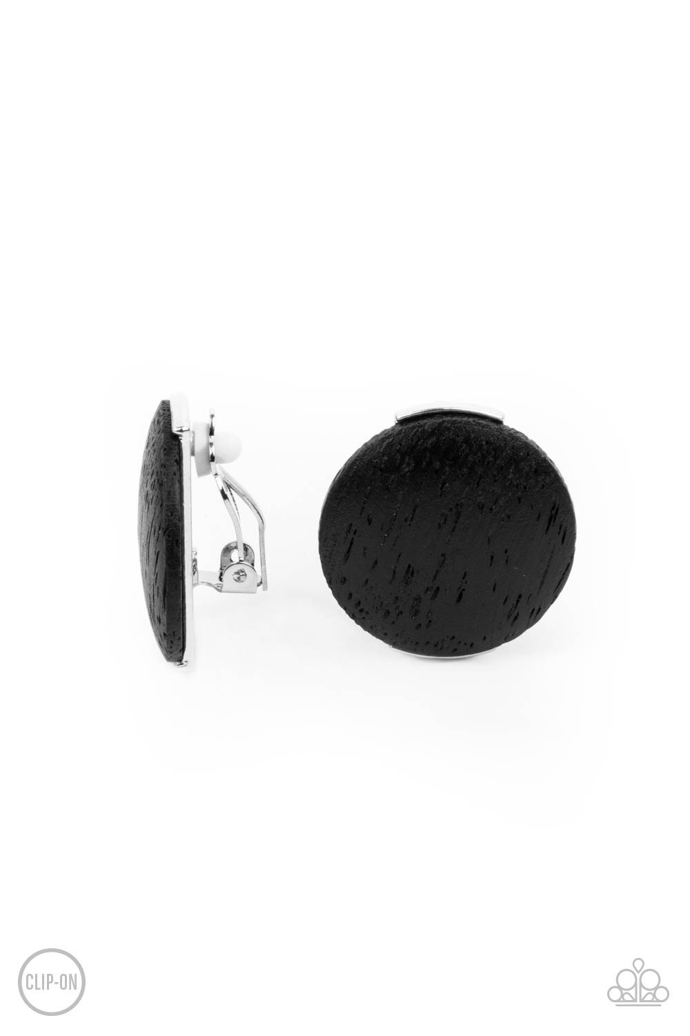 WOODWORK It - Black - Paparazzi Earrings