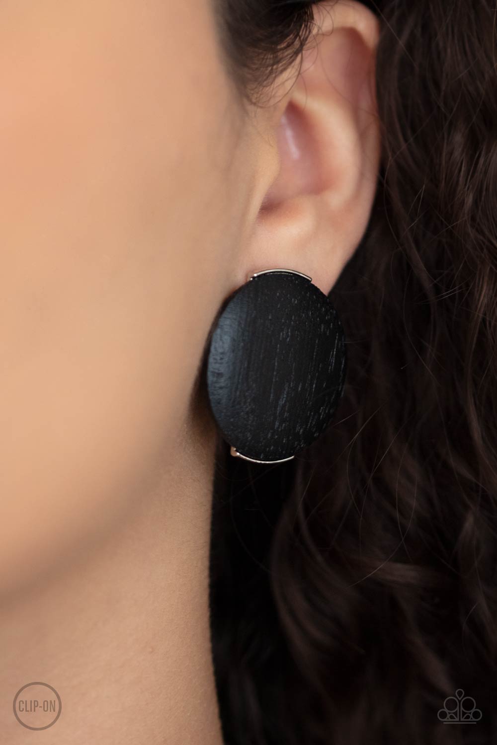 WOODWORK It - Black - Paparazzi Earrings