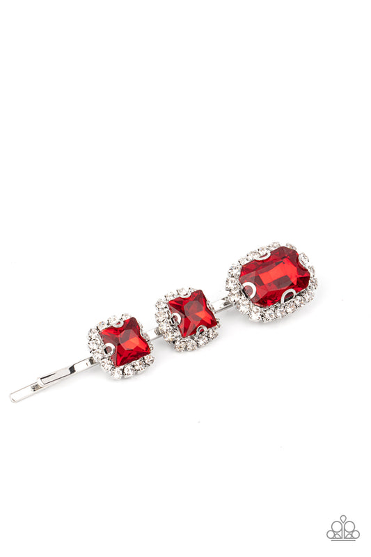 Teasable Twinkle - Red - Paparazzi Hair Pin