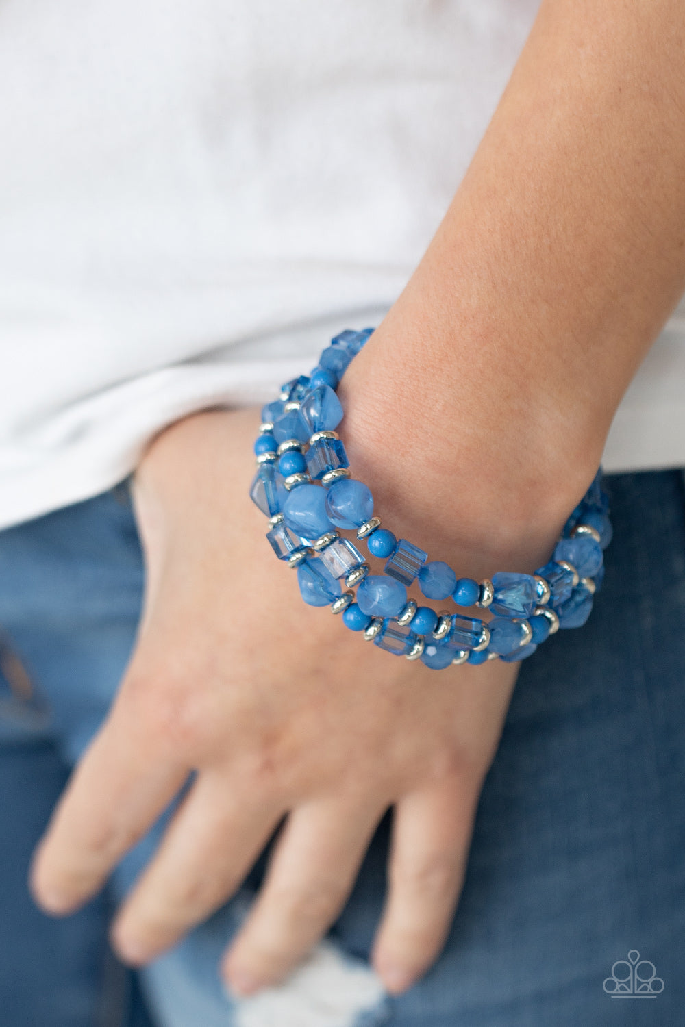 Girly Girl Glimmer - Blue - Paparazzi Bracelet