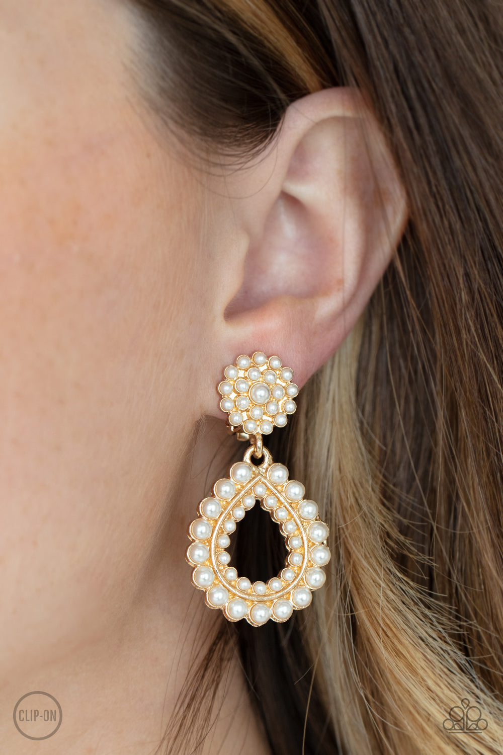 Discerning Droplets - Gold - Paparazzi Earrings