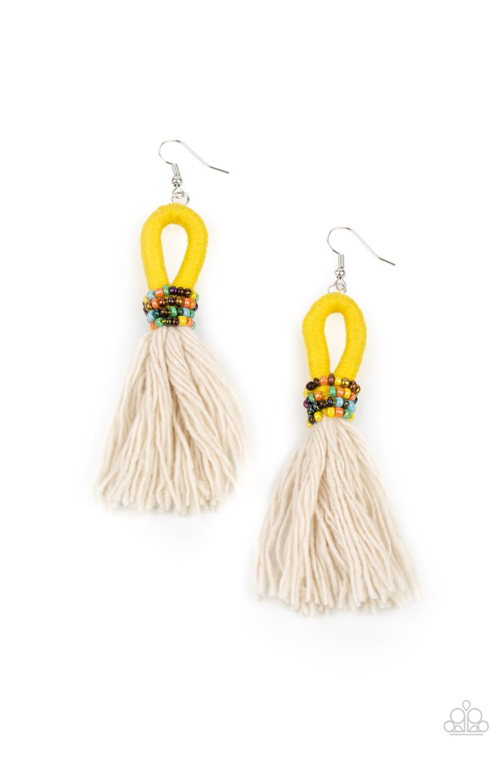 The Dustup - Yellow - Paparazzi Earrings