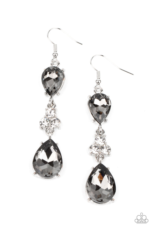 Once Upon a Twinkle - Silver - Paparazzi Earrings