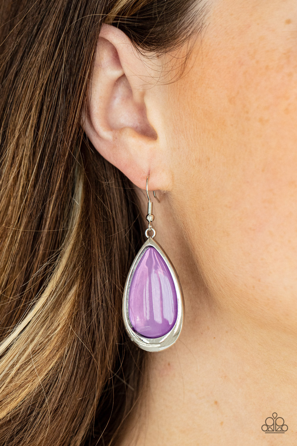 A World To SEER - Purple - Paparazzi Earrings