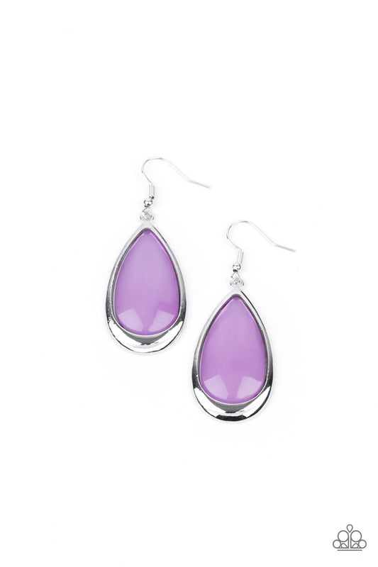 A World To SEER - Purple - Paparazzi Earrings