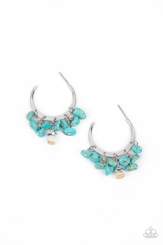 Gorgeously Grounding - Blue - Paparazzi Earrings