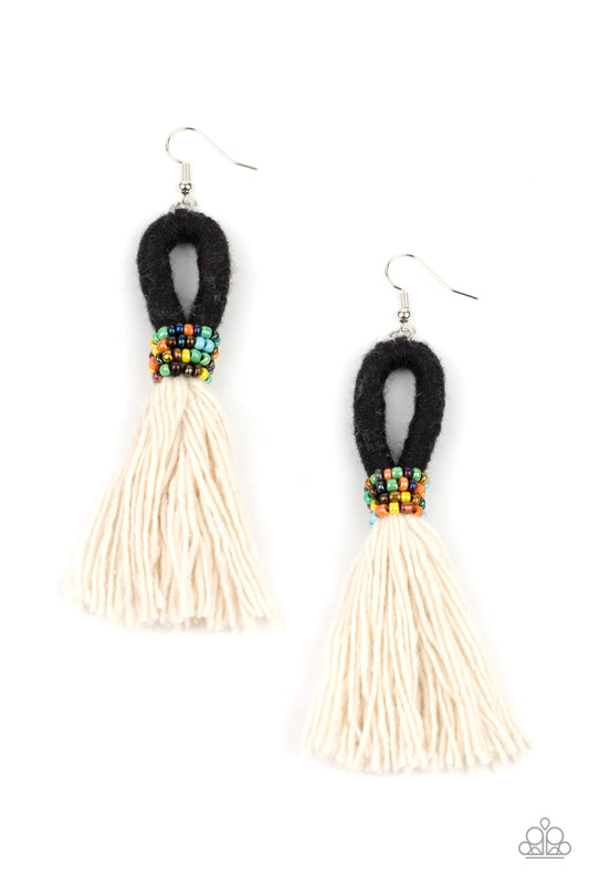 The Dustup - Black - Paparazzi Earrings