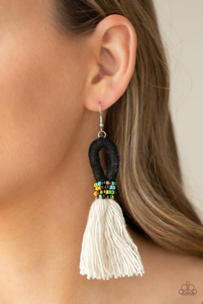 The Dustup - Black - Paparazzi Earrings