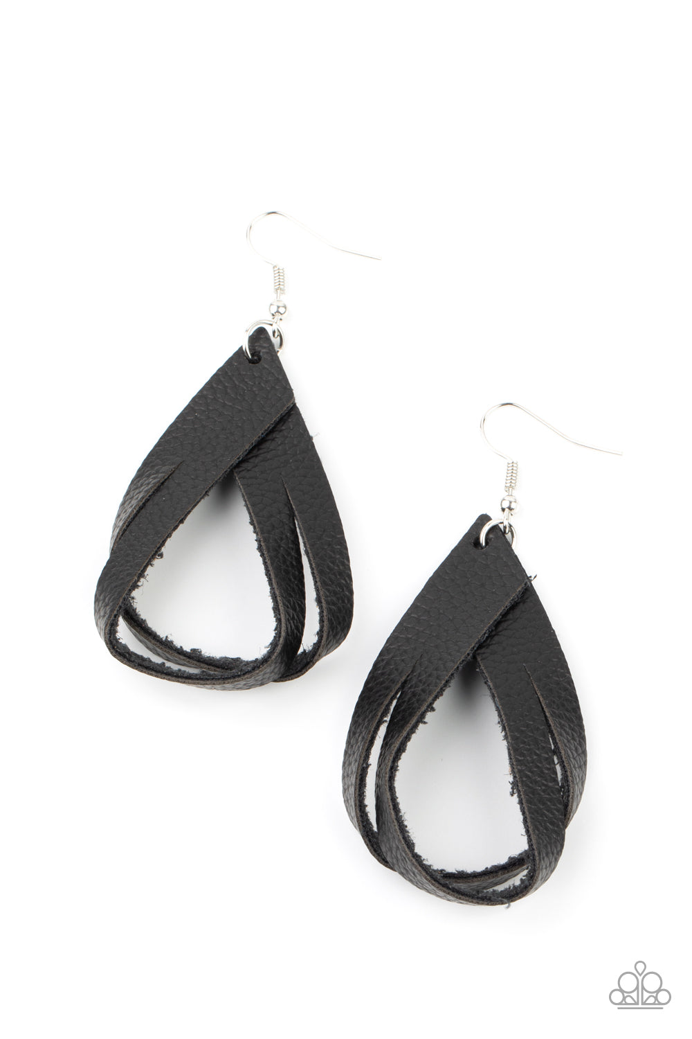 That's A STRAP - Black - Paparazzi Earrings