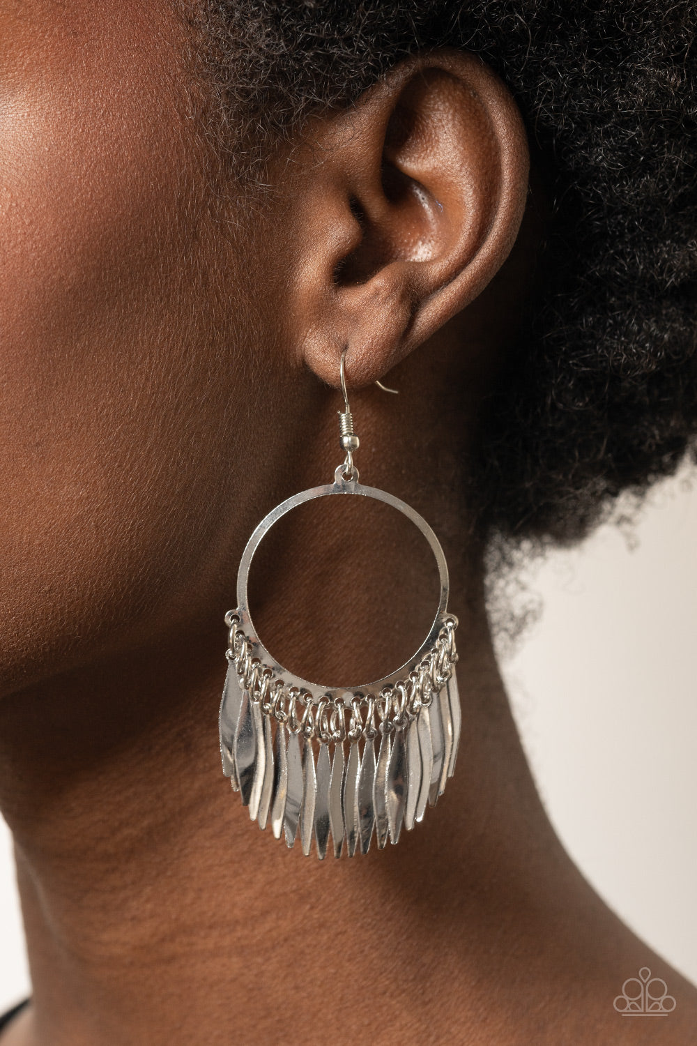 Radiant Chimes - Silver - Paparazzi Earrings