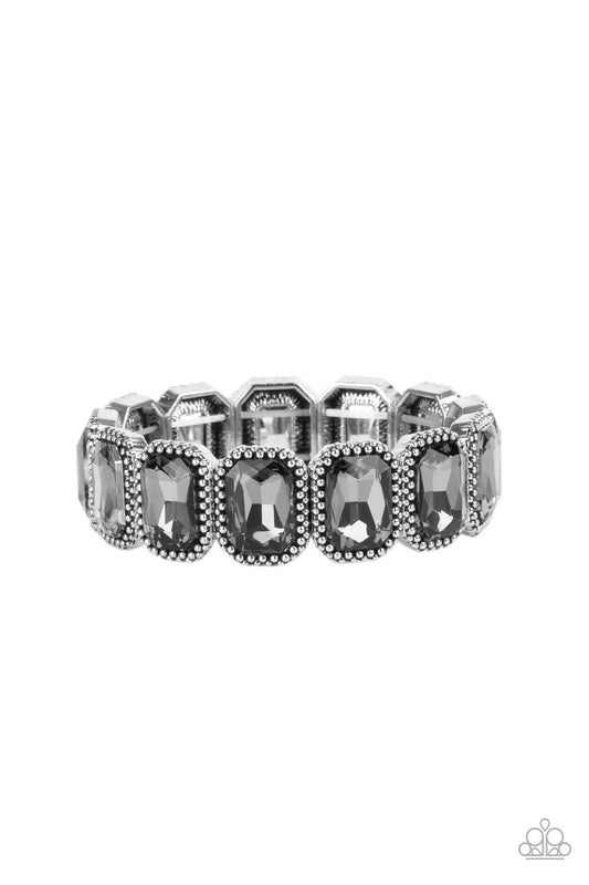 Studded Smolder - Silver - Paparazzi Bracelet