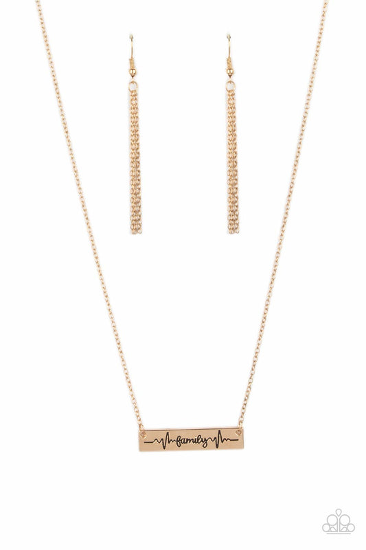 Living The Mom Life - Gold - Paparazzi Necklace