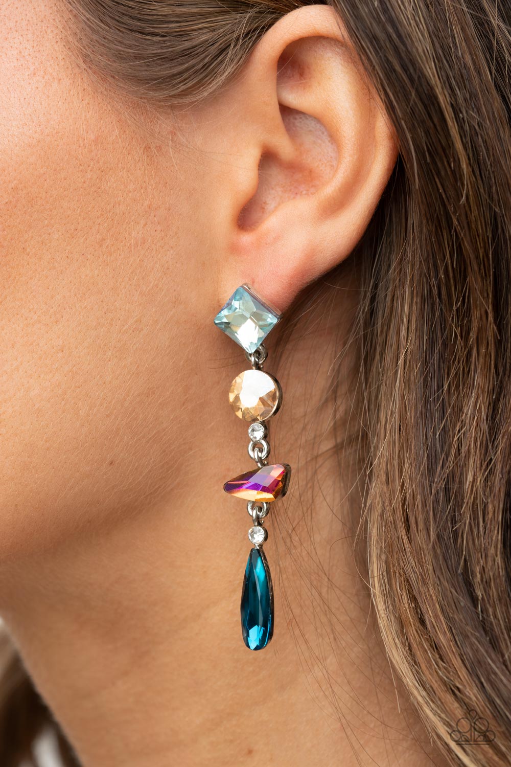 Rock Candy Elegance - Multi - Paparazzi Earrings