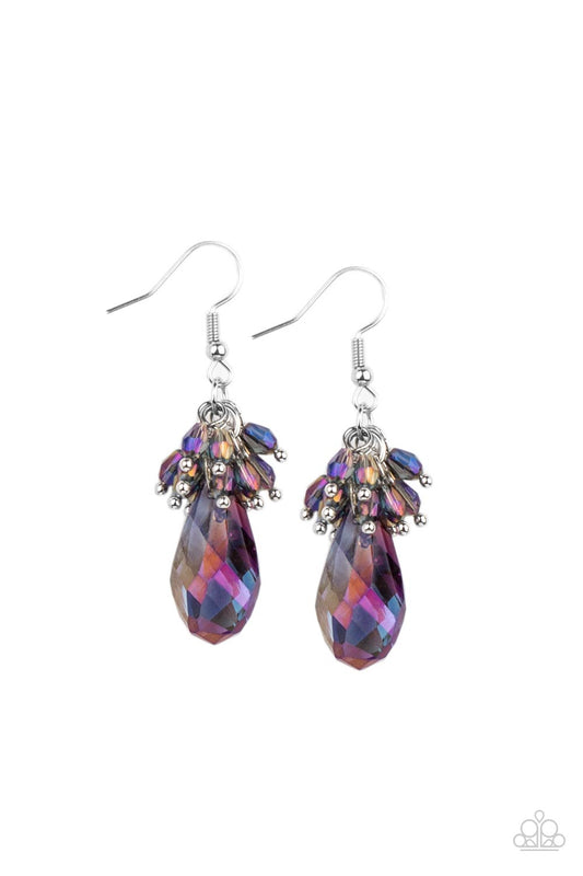 Well Versed in Sparkle - Purple - Paparazzi Earrings