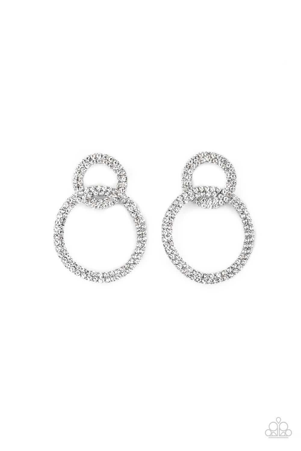 Intensely Icy - Black - Paparazzi Earrings (December 2021 LOP)