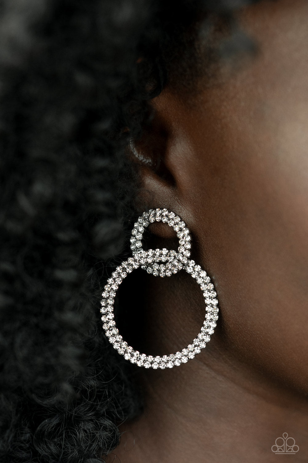 Intensely Icy - Black - Paparazzi Earrings (December 2021 LOP)