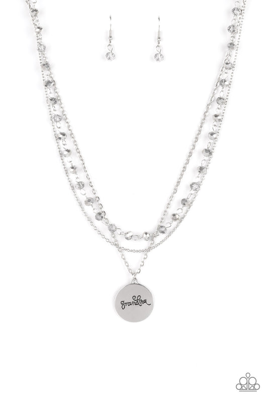 Promoted to Grandma - Silver - Paparazzi Necklace