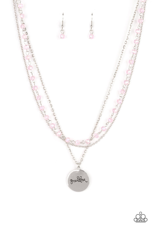 Promoted to Grandma - Pink - Paparazzi Necklace