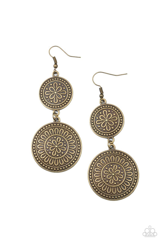 Road Trip Paradise - Brass - Paparazzi Earrings