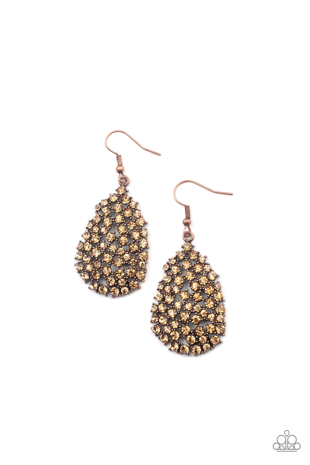 Day Dreamy Dazzle - Copper - Paparazzi Earrings