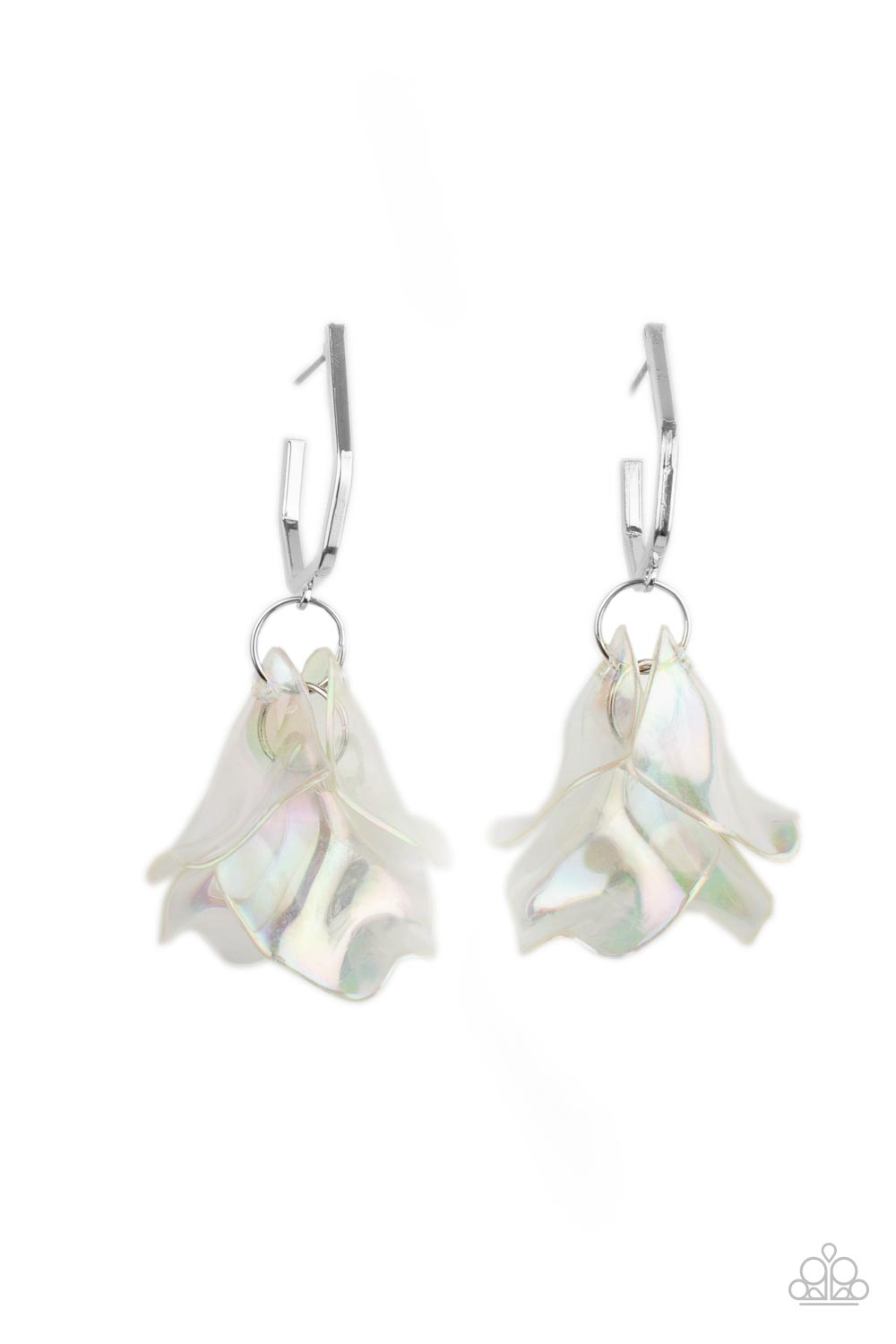 Jaw-Droppingly Jelly - Silver - Paparazzi Earrings